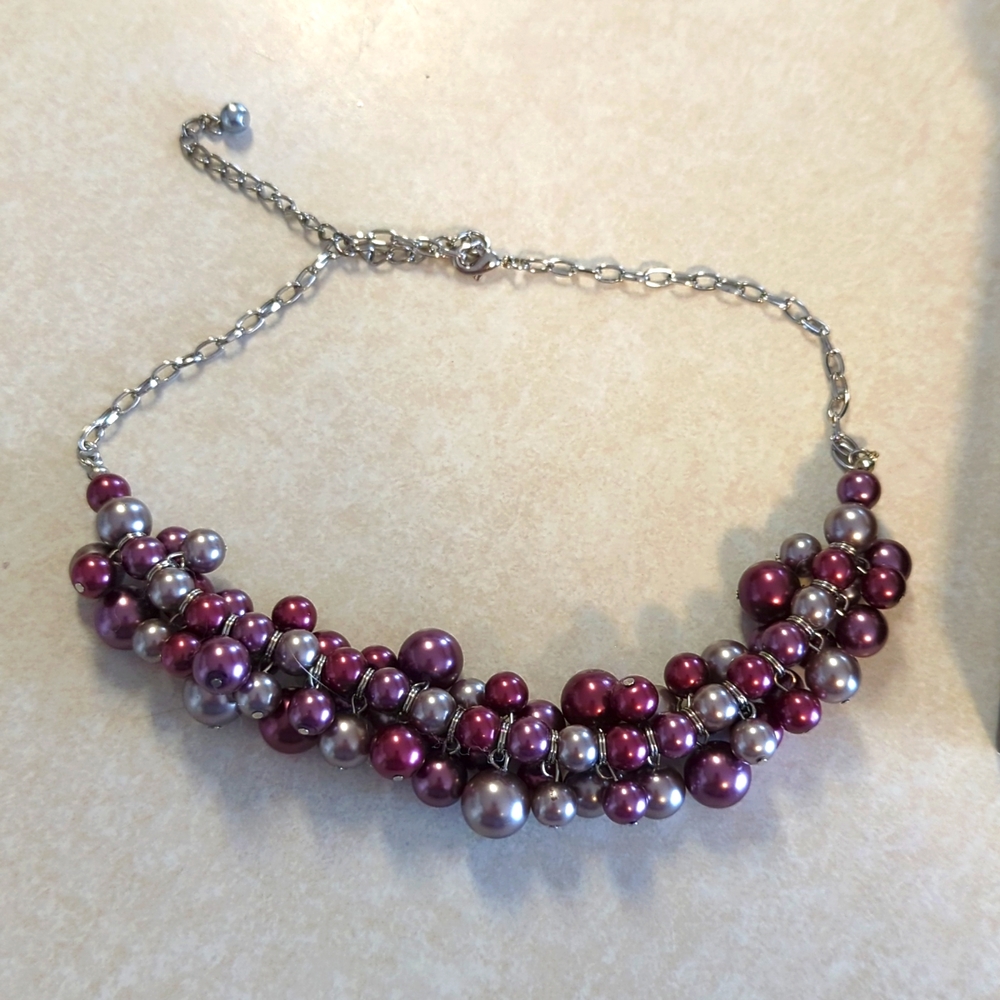 Beaded purple necklace